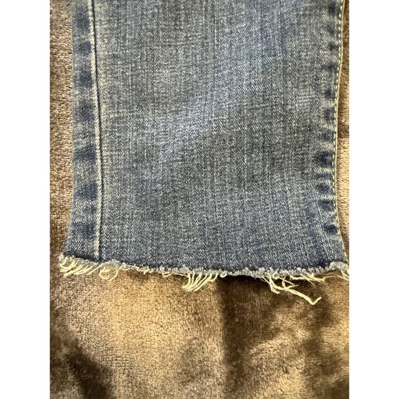 Abercrombie & Fitch Jeans Womens 4R W27 L31 Blue Distressed Skinny Raw Hem - Picture 4 of 15